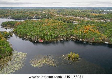 AERIAL LAKE PHOTO COTTAGES AND ISLANDS
