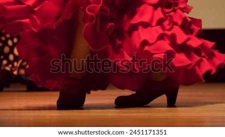 View of the Flamenco Dance on the stage Royalty-Free Stock Photo #2451171351