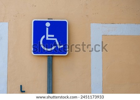 handicap parking sign at mallorca spain