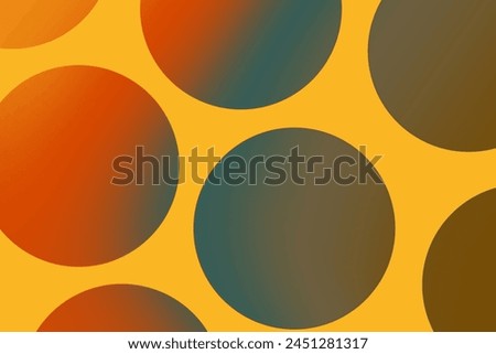 Clip art background of gradient polka dots on orange background
