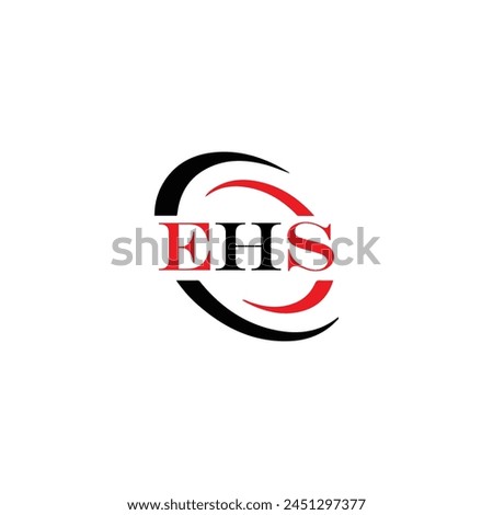 EHS logo. E H S design. EHS letter. EHS, E H S letter logo SET design. Initial letter EHS linked circle uppercase monogram logo.