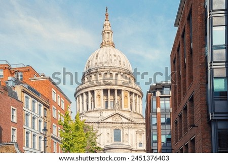 The St Paul Cathedral viewed from the City of London