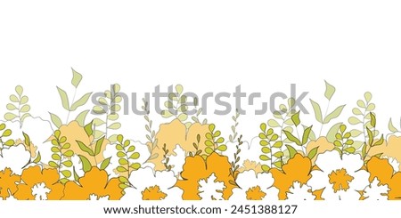 Hello spring banners collection. Background with color leaves, flowers. Nature concept design. Modern floral compositions in trendy flat simple style. Vector illustration for poster, greeting card.