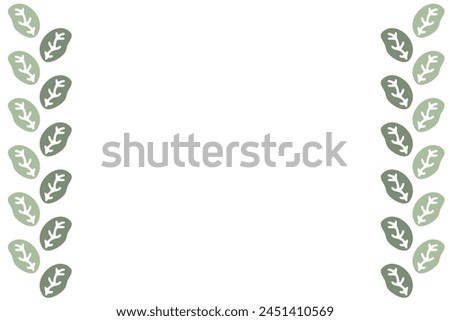 Clip art of green leaf frame