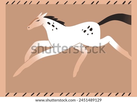 
wall graphic running horse decorative