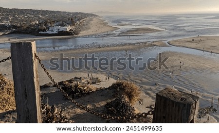 Southern California beaches, sunsets, surfers, tide pools and palms trees at Swamis Reef Surf Park, Del Mar Dogs Beach, Moonlight Beach in Encinitas California.