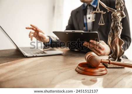Online consulting in law leverages digital platforms for legal advice and guidance, ensuring access to justice while upholding principles of fairness, equality, accountability in legal proceedings. Royalty-Free Stock Photo #2451512137