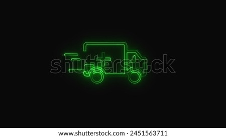 ambulance car truck icon, Transportation Fast moving shipping delivery truck animation