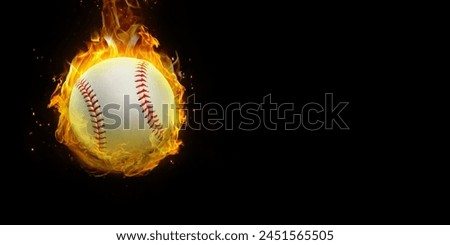 Baseball with lights Isolated on a black background