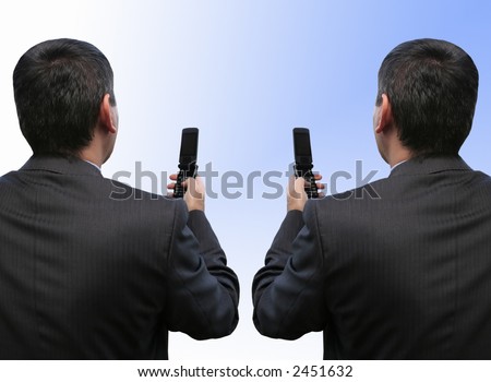 Businessmen communicating
