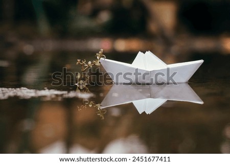 paper boats and plant seeds