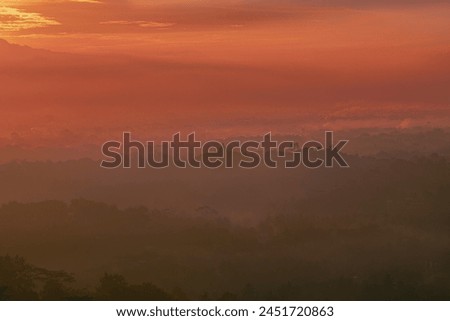16 April 2024. Landscape of temple with fantastic golden sunrise