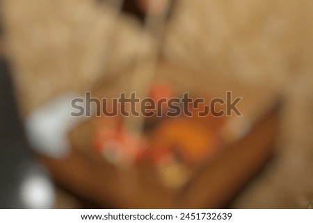 Defocused abstract blur image of cake (blur colorful cake background).