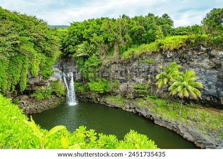 O'heo Gulch (Seven Sacred Pools), Maui, Hawaii Royalty-Free Stock Photo #2451735435