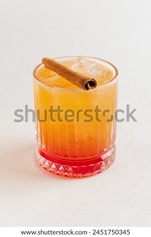 tasty cocktail on the white