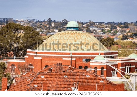 Domes Overlooking the Suburban Expanse in Melbourne, Australia