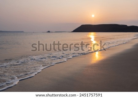 Sunset beach in island of Penghu county in Taiwan