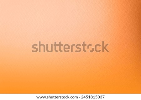 Plain orange tone color paint on watercolour blank paper texture background with space minimal style 