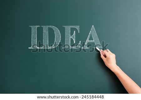 writing idea on blackboard