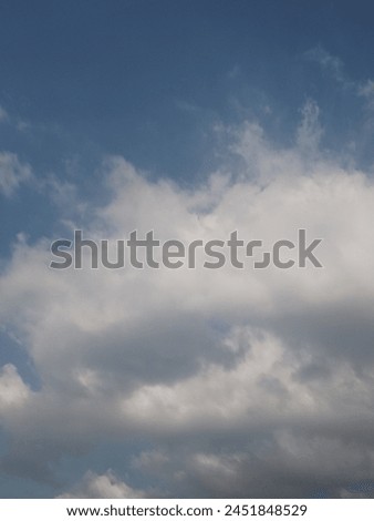 cloudscape, clouds like cotton candy Royalty-Free Stock Photo #2451848529
