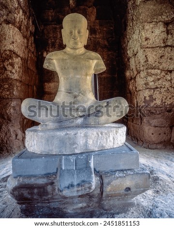 Stone statue of Central sanctuary in Phimai Historical Park : Phimai, Thailand Royalty-Free Stock Photo #2451851153