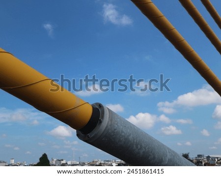 Suspension bridge with cable support structure, cable support structure for the bridge Royalty-Free Stock Photo #2451861415