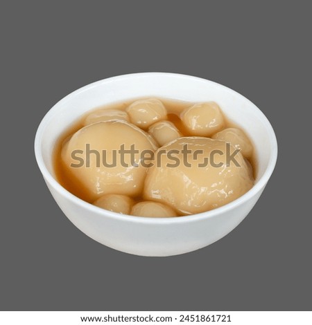 Rice ball sweet soup, traditional Vietnamese dessert, che troi nuoc, isolated. Royalty-Free Stock Photo #2451861721