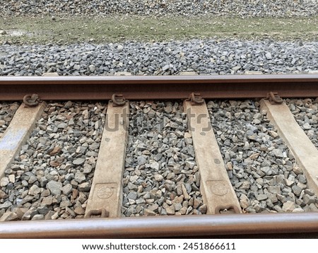 Railroad tracks in Indonesia top view