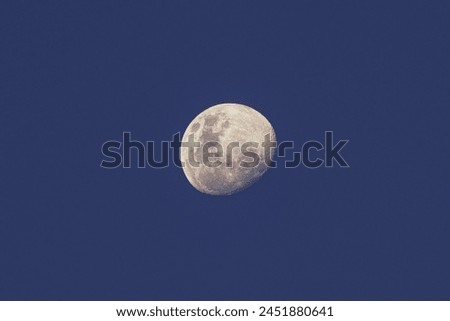 The appearance of the moon during the day
