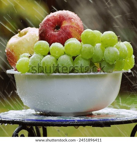 This is picture of grapes and apples.