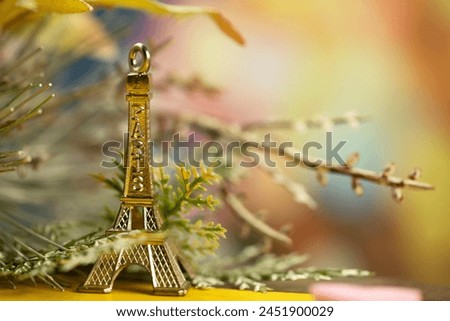 Eiffel Tower Model with glitter background for multi purpose and inspiraiton