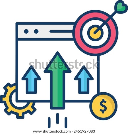 Arrow icon symbol vector image with color for element design