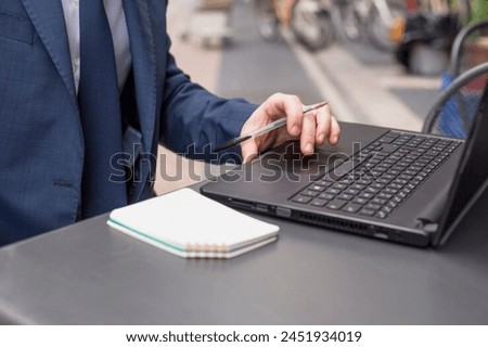 The amazing image of the laptop and objects 