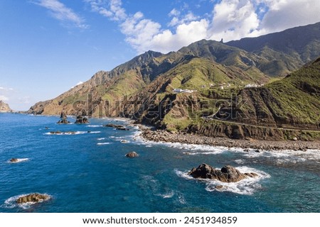 Anaga mountains on tenerife canary island spain Royalty-Free Stock Photo #2451934859