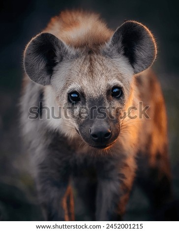 Brown Child Hyena Looking Forward During Walk