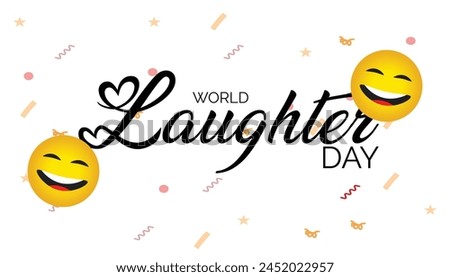 World Laughter Day observed every year in May. Template for background, banner, card, poster with text inscription. Royalty-Free Stock Photo #2452022957