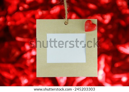 Holidays card with heart as a symbol of love-valentines day card