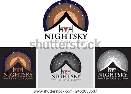 Vector logo design for a TENT rental company  Royalty-Free Stock Photo #2452033537