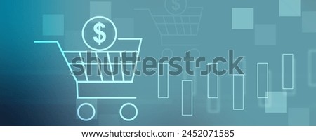2d illustration American Shopping concept
