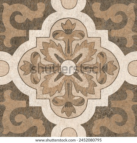 Moroccan Pattern Set of patterned azulejo floor tiles. Abstract geometric background. Vector illustration, seamless Mediterranean pattern. Portuguese floor tiles azulejo design. Floor cement Talavera 