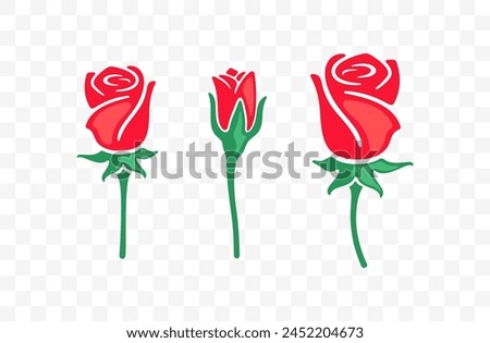 Roses, flowers and plant, graphic design. Floristry or floristics, floral, floweret and nature, vector design and illustration Royalty-Free Stock Photo #2452204673