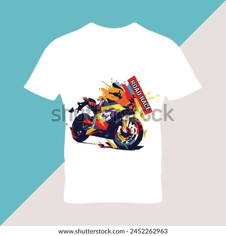 Motor Bike Vector T-shirt Design