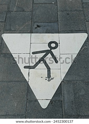 Pedestrian Priority Sign Restricting Bicycles