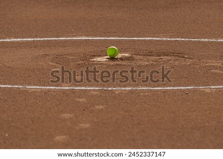 Women's softball on pitcher's mound