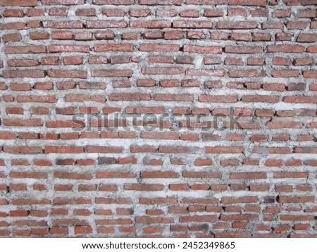 Building wall surface with bricks