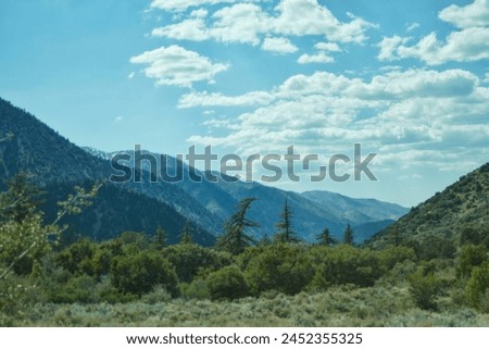 Horizontal landscape picture captured in the mountains just along the San Andreas fault