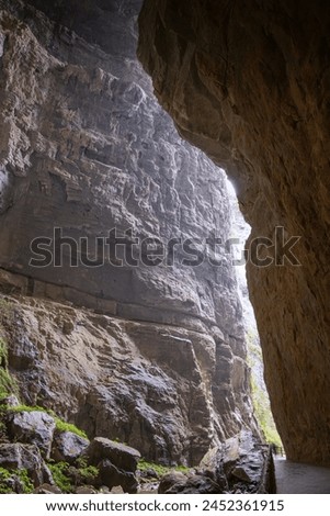 Three Natural Bridges place in Wulong, China. This place is one of the place that used in Tranformer film. Royalty-Free Stock Photo #2452361915