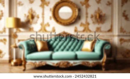 vintage interior design blurred background