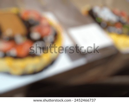 Defocused abstract blur image of food and drink (blurry background of food and drink).