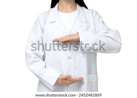 PNG, Asian girl as a doctor, isolated on white background.